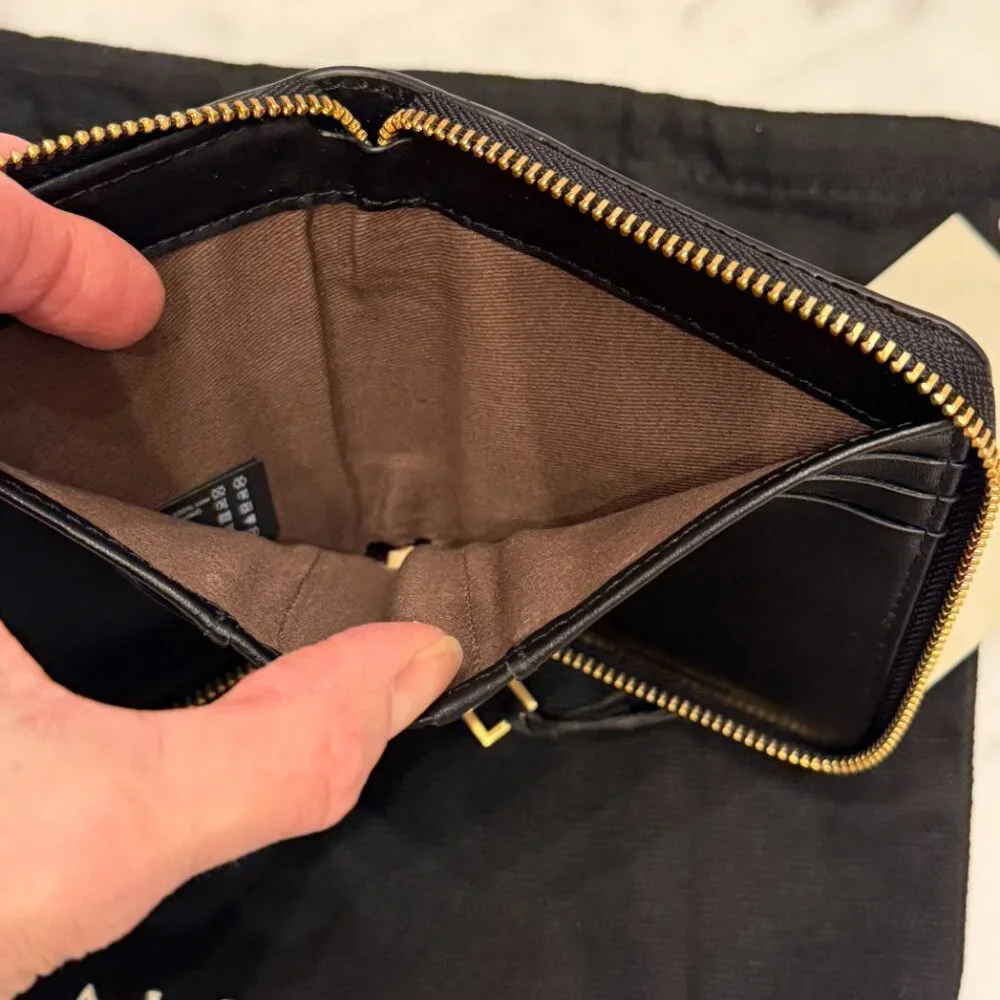 AllSaints Lena Hex Leather Zip Wallet - NWT - Picture 6 of 9